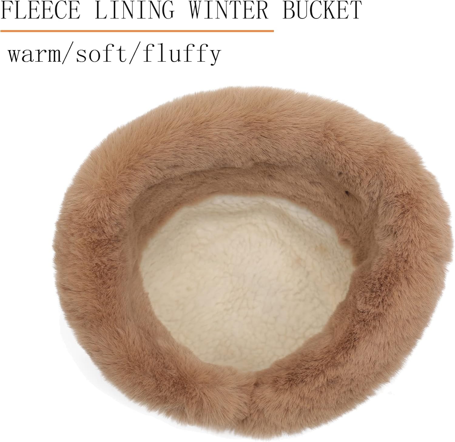 ZLYC Women Winter Furry Bucket Hat Rolled Brim Faux Fur Cloche Hat with Fleece Lining - Image 5