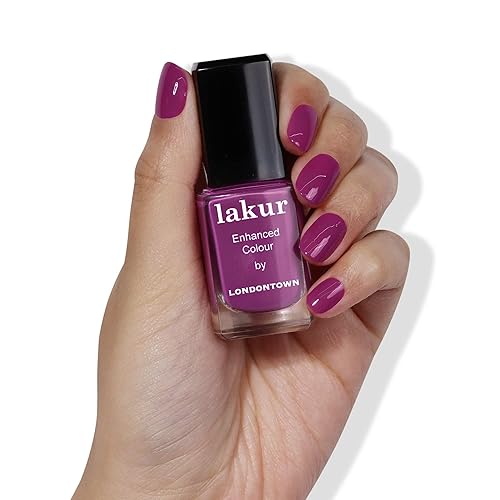 Miniatura 5 de LONDONTOWN Esmalte de uñas color crema fucsia morado, lakur de hibisco violeta, esmalte de uñas vegano resistente a las astillas, 40 onzas líquidas