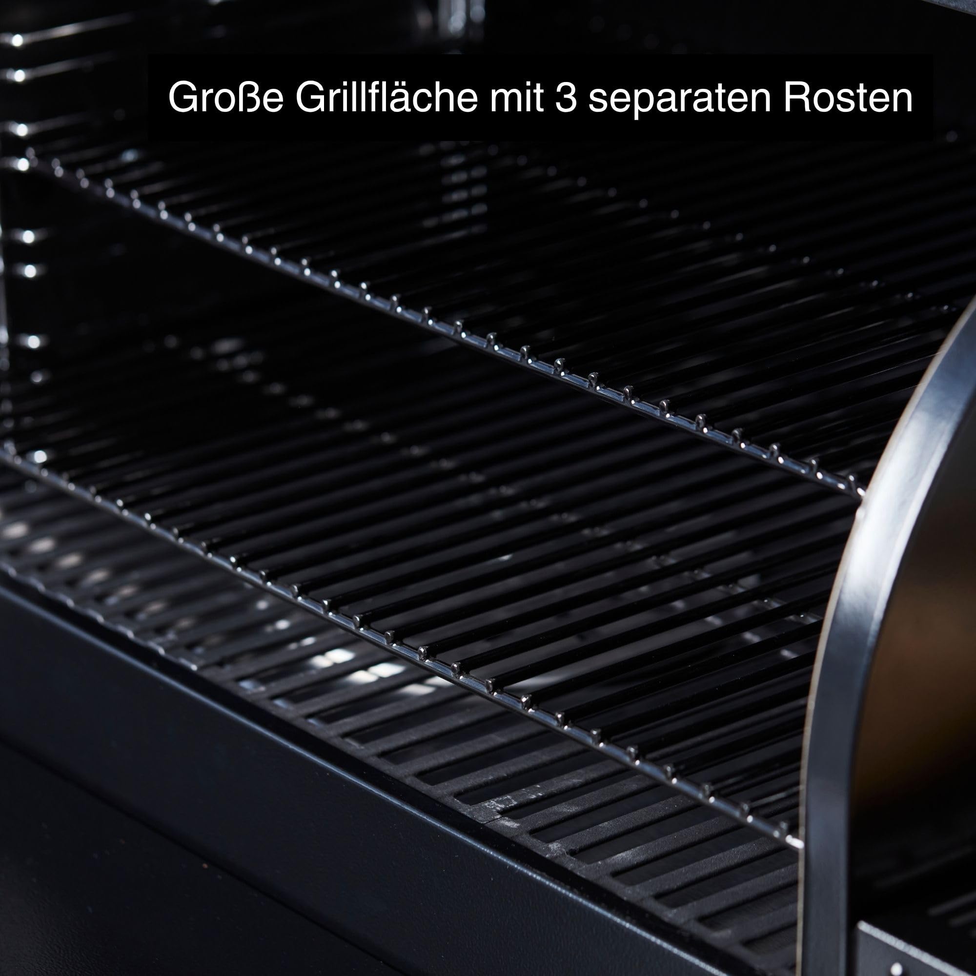 Barbecook Pellet Smoker grill Arthur mit 3 verstellbaren Rosten, 75°C-260°C, schwarz, 126x72x130 cm