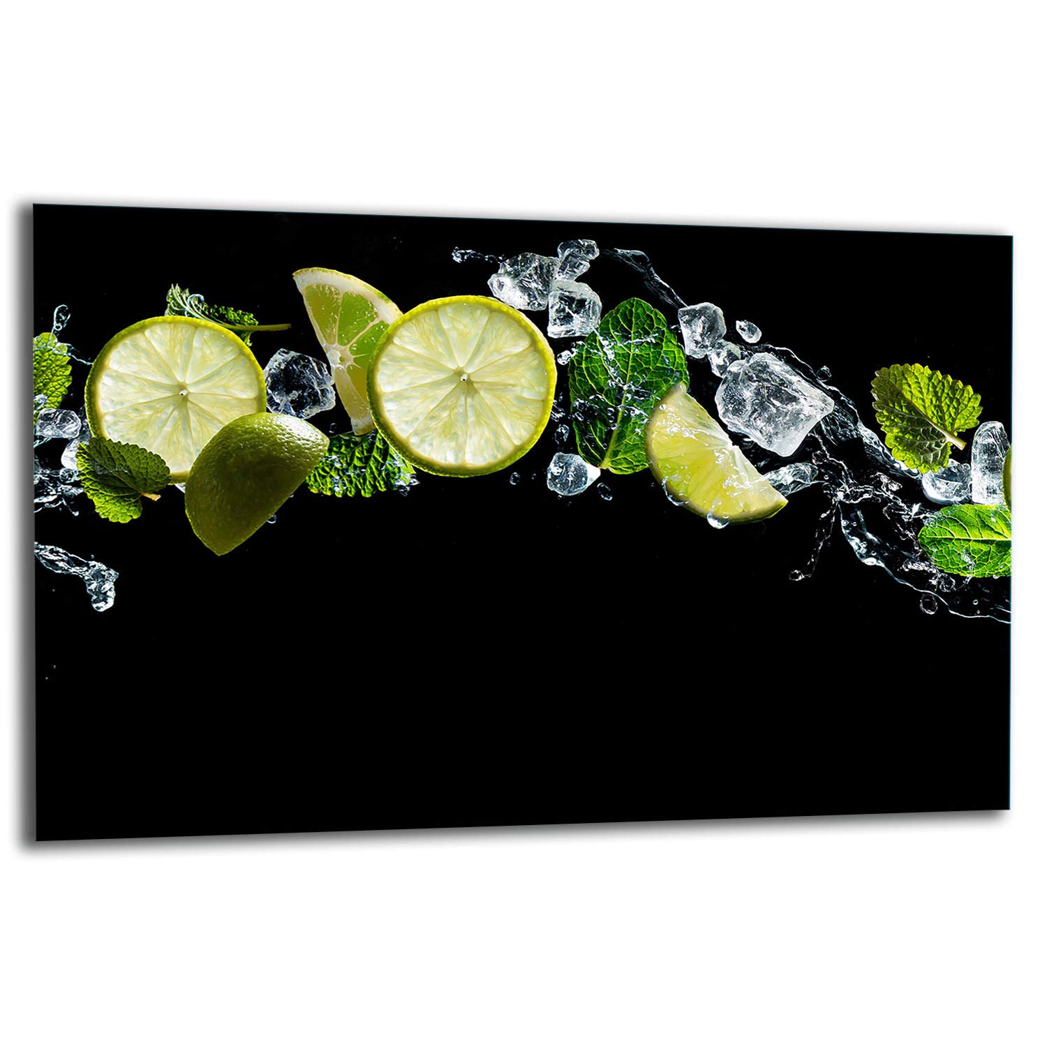 TMK ArtDeko Coprifornelli, 1 pezzo, 52 x 80 cm (lunghezza x larghezza), paraspruzzi, in vetro di sicurezza, robusto, igienico e antiscivolo, protezione per piani cottura a induzione, vetroceramica