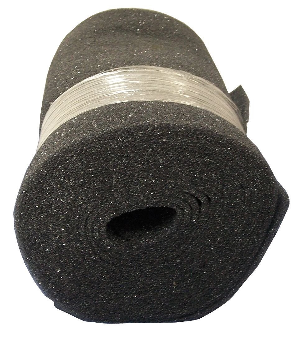FSR22550 Air Filter Foam Roll Media, 24 x 25' x 1/2, Dark Gray