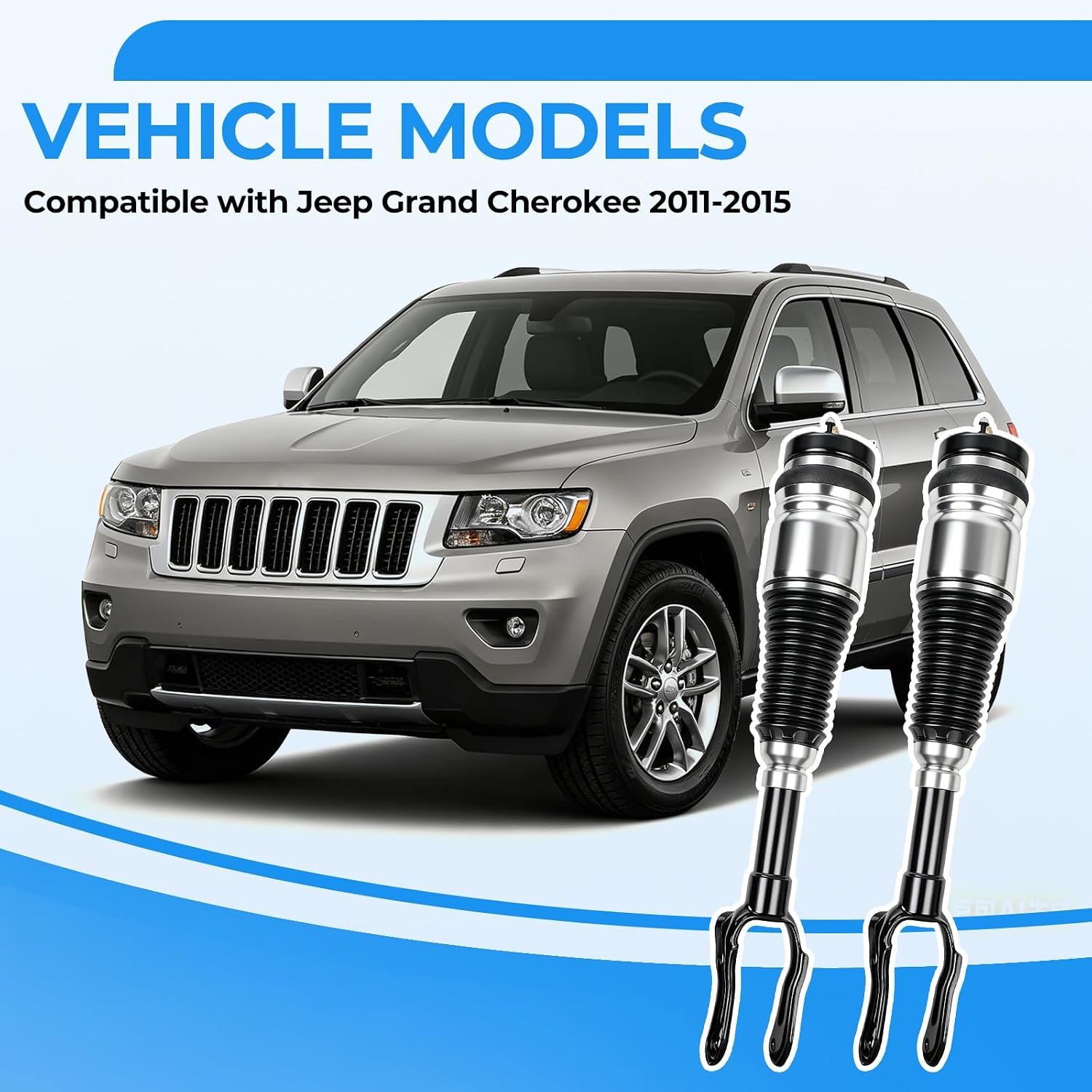 Pair Front Right Suspension Shock Struts Absorber Assembly Compatible with Jeep Grand Cherokee 2011 2012 2013 2014 2015 Replacement for 68029902, 68029902AC, 68029902AD, 68029902AE, 68029902AH