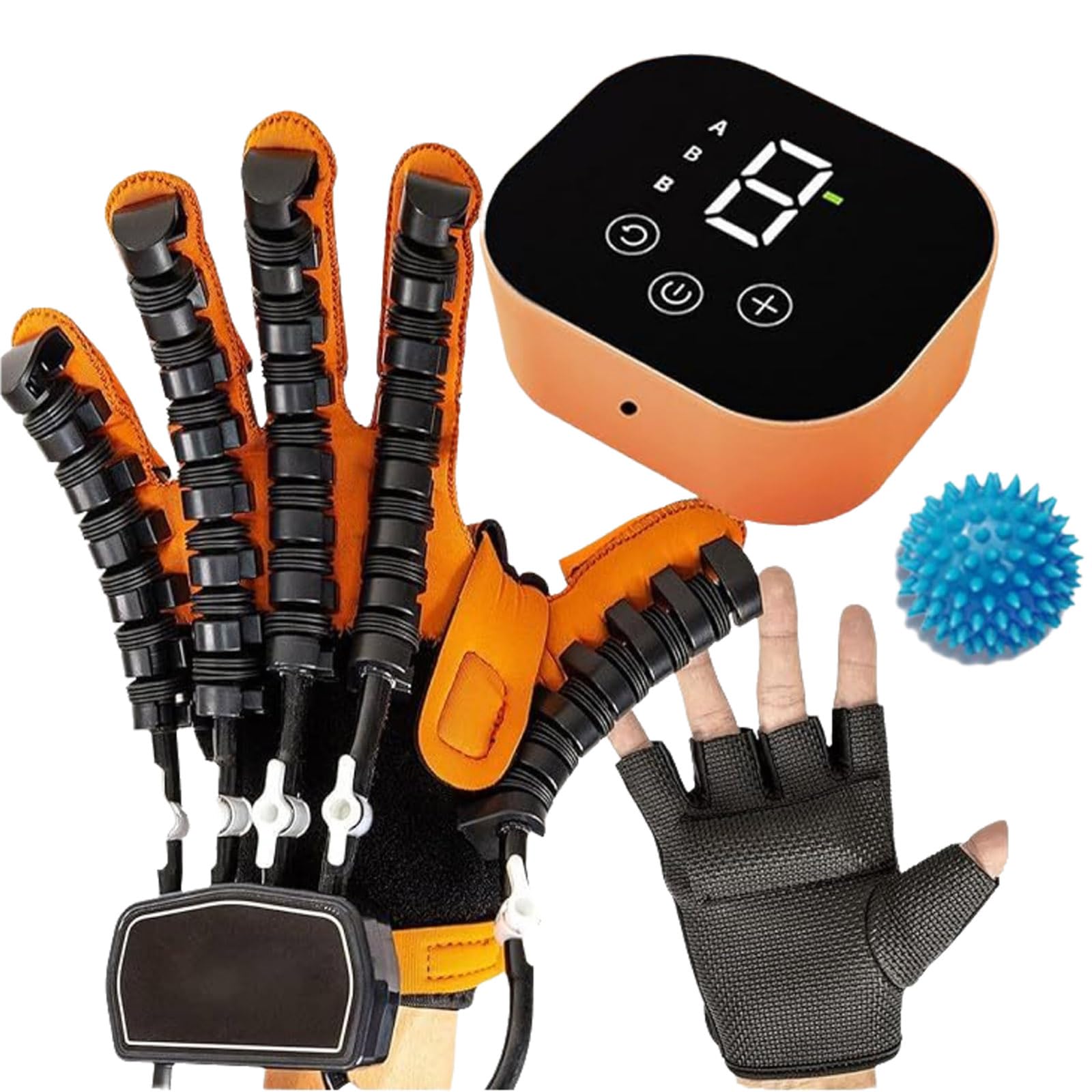 Ausrüstung für Schlaganfall-Erholung,Reha Handschuhe für Hemiplegie, Einstellbare Stärke,Physiotherapie Therapeutische,für Schlaganfall Zerebralparese(Size:L,Color:rechts)