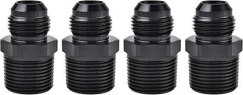 Vista 12 de EVIL ENERGY 6AN macho Flare a 3/8 "NPT adaptador de montaje de tubería de aluminio recto negro 4PCS