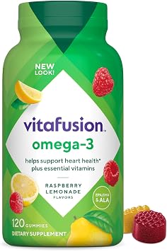 Vitafusion Omega 3 Gummies | 120 Adult Gummy Vitamins | EPA, DHA & ALA