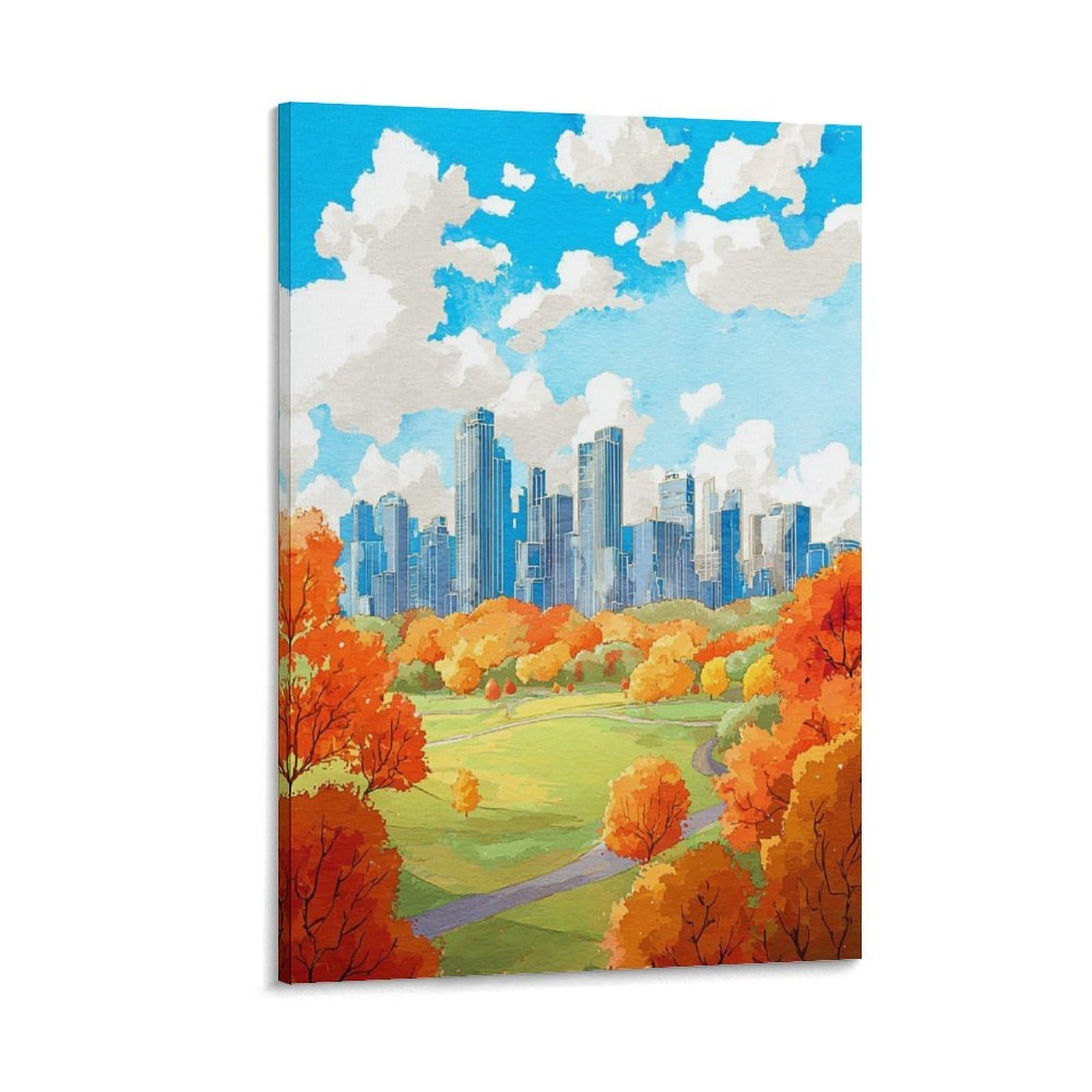 ZBBGGOZ Central Park Posters 20x30inch(50x75cm) Canvas Wall Posters And Art Picture Print Modern Family Bedroom Decor