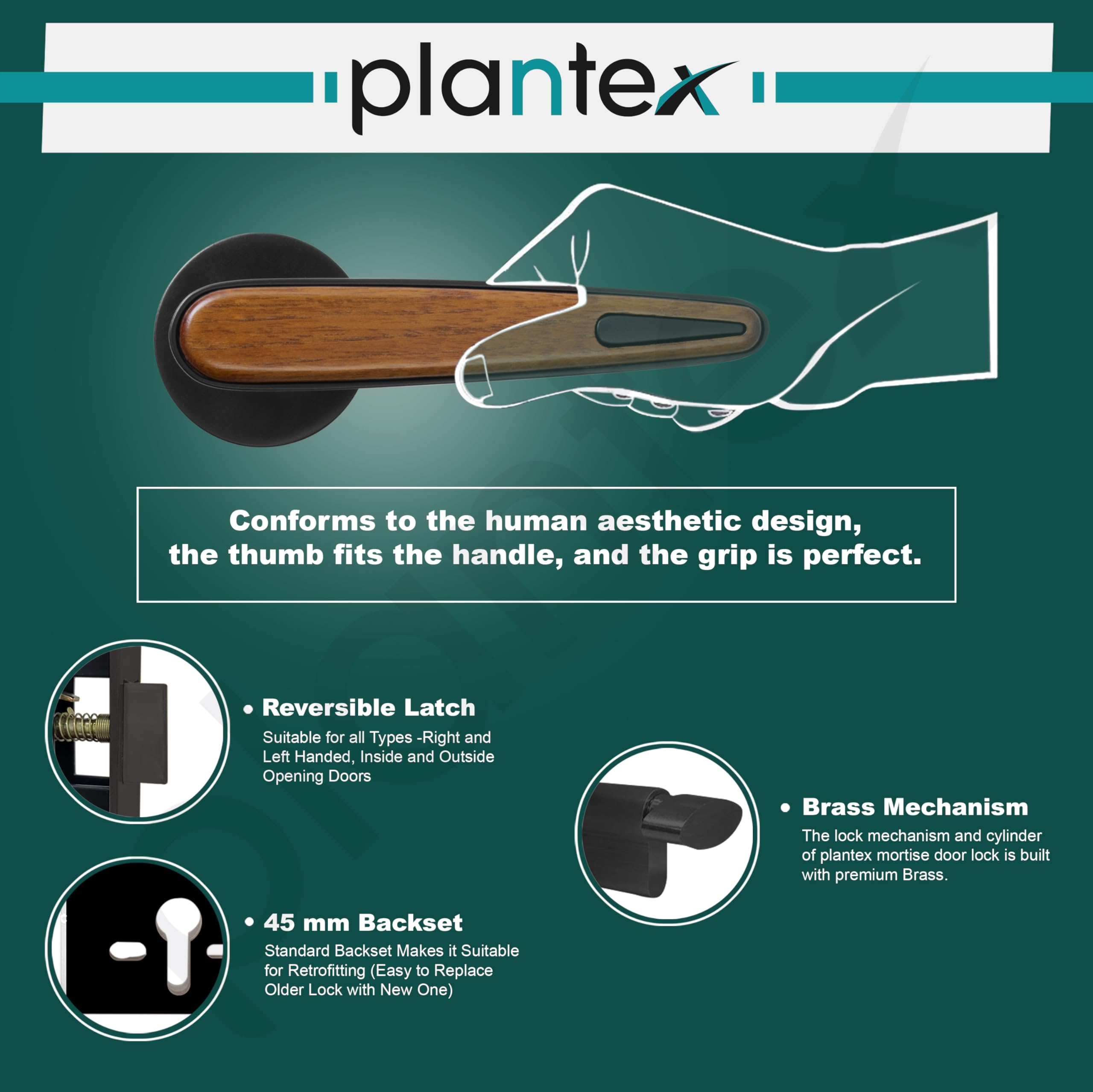 Plantex Mortise Lock - Secure & Stylish Door Lock -5 Plantex Mortise Lock - Secure & Stylish Door Lock -5