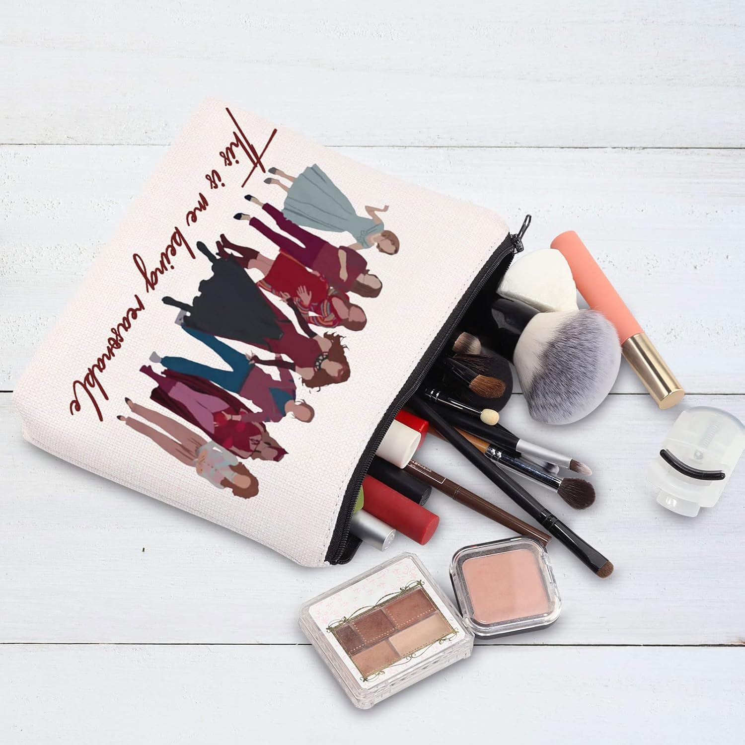 BWWKTOP Wanda Witch Cosmetic Makeup Bag Witch Movie Fans Gifts This Is Me Being Reasonable Zipper Pouch Bag For Movie Fans (Being Reasonable) - Image 5