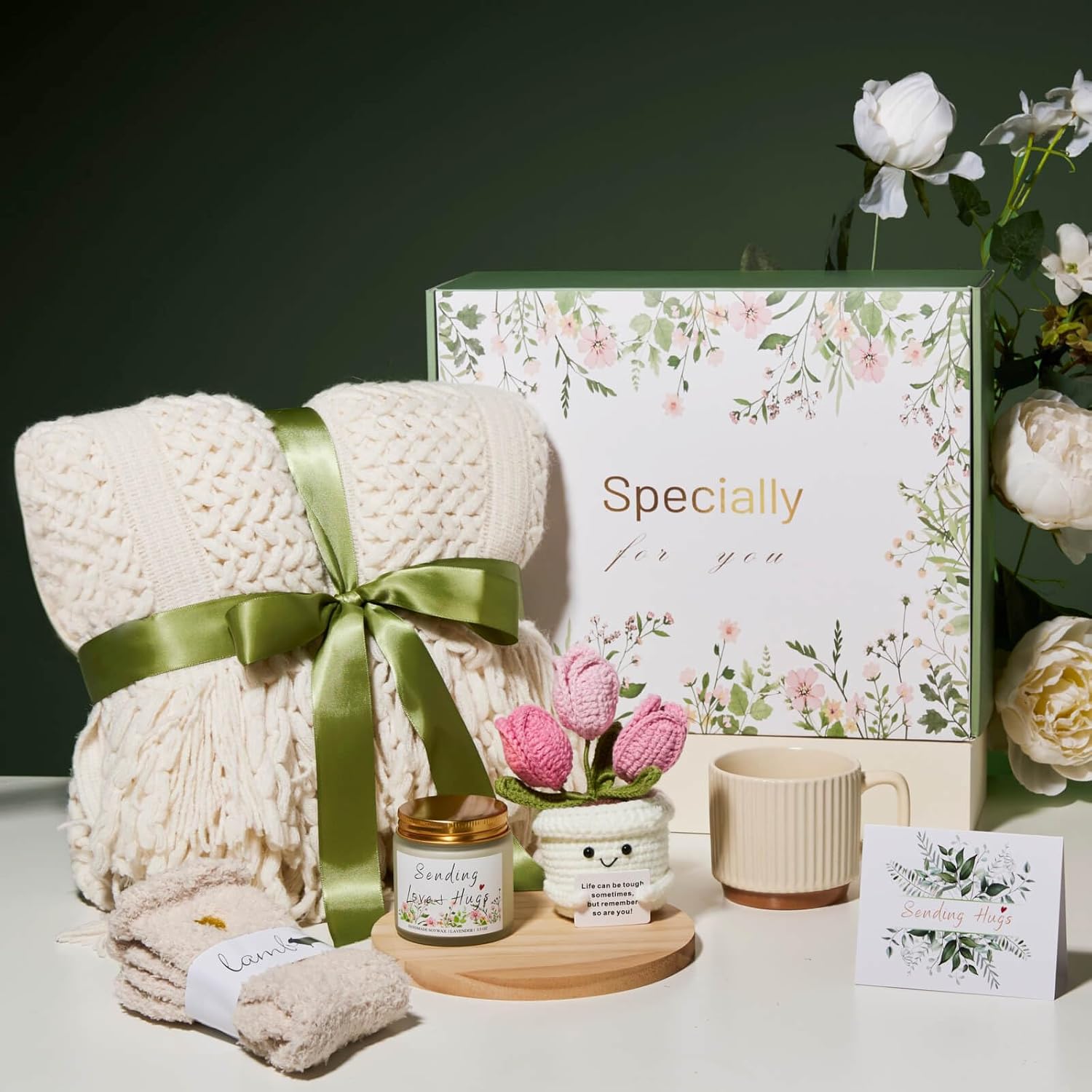 Valentines Day Gifts for Her Wife Mom Friend Sister Girlfriend, Birthday Gifts Baskets for Women Self Care Gift for Women, Get Well Soon Gift Baskets Thinking of You Relaxation Stress Care Package - Image 2