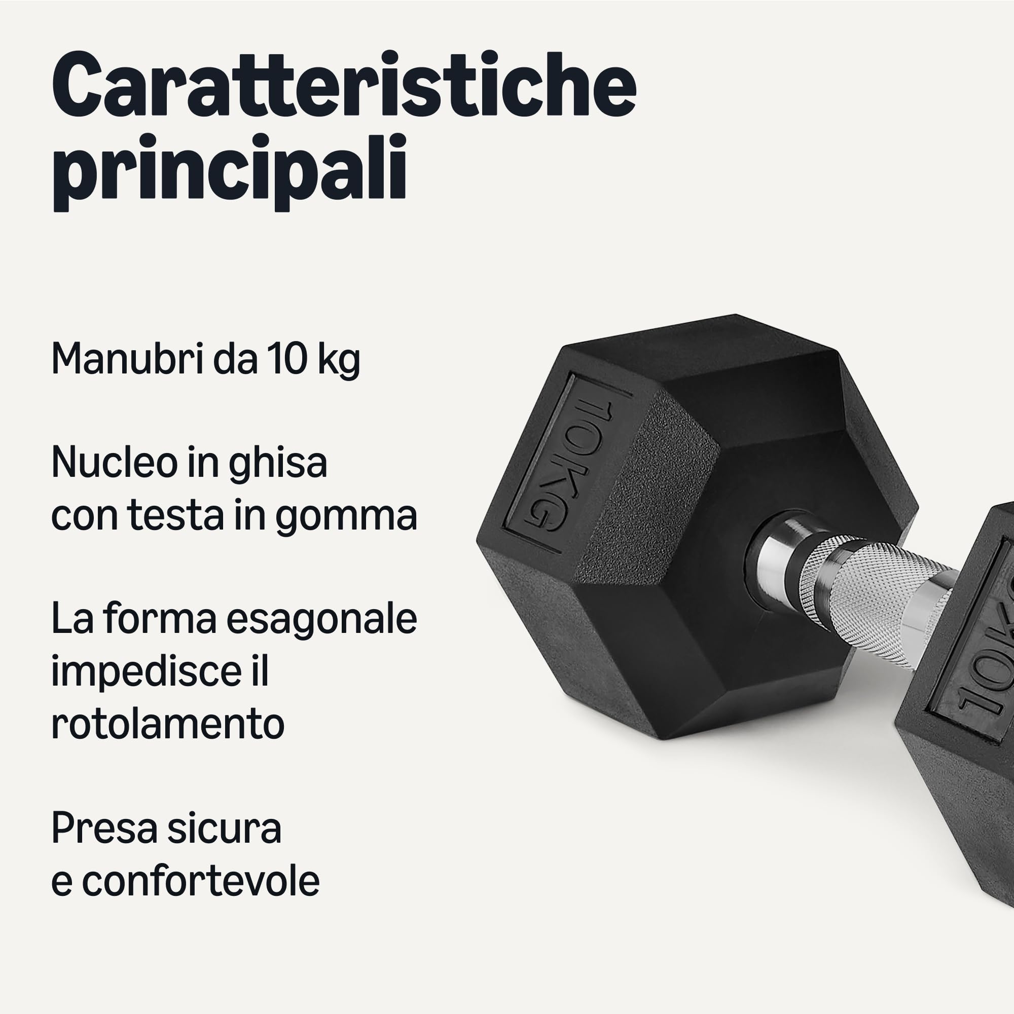 Amazon Basics Rubber Encased Hex Dumbbell Weights Set