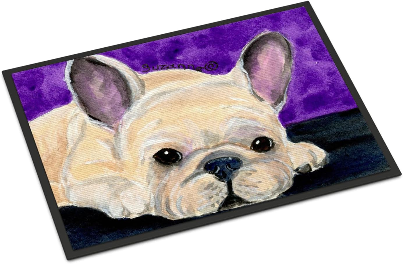 Caroline's Treasures SS8698MAT French Bulldog Doormat 18x27 Front Door Mat Indoor Outdoor Rugs for Entryway, Non Slip Washable Low Pile, 18H X 27W