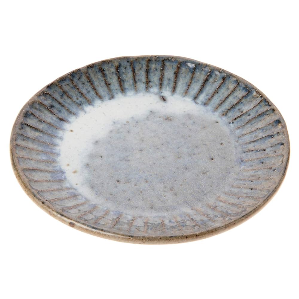 Amazon｜丸伊製陶 信楽焼 へちもん プレート 取り皿 リム付き 青