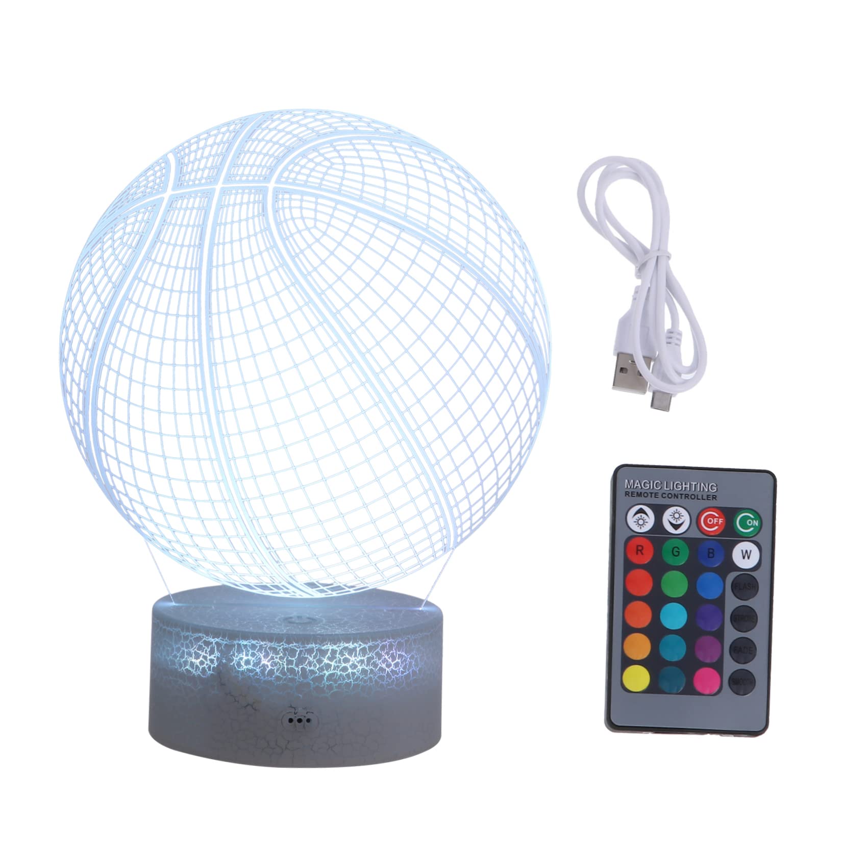 Artibetter Lámpara LED Baloncesto 3D Desmontable Luz Visual Lámpara de Escritorio Creativa Luz Táctil para Niños USB y 1 Piezas