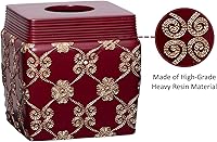 Vista 3 de Popular Bath Caja de pañuelos, colección Vlegant Rosa, Borgoña/Oro