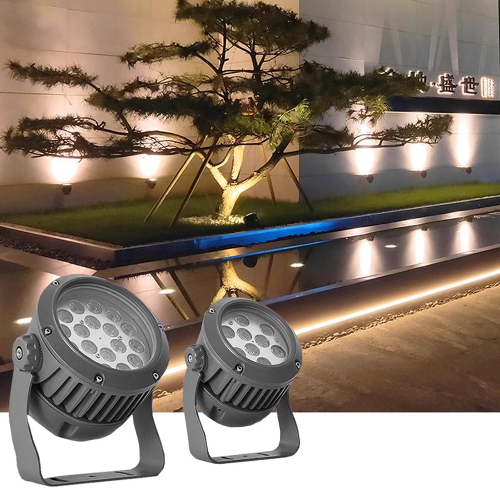 AC85-265 V IP65 Zewnętrzny reflektor LED wodoodporny, obracany o 90°, do ogrodu, hotelu, na podwórko, trawnik, dekoracja krajobrazu