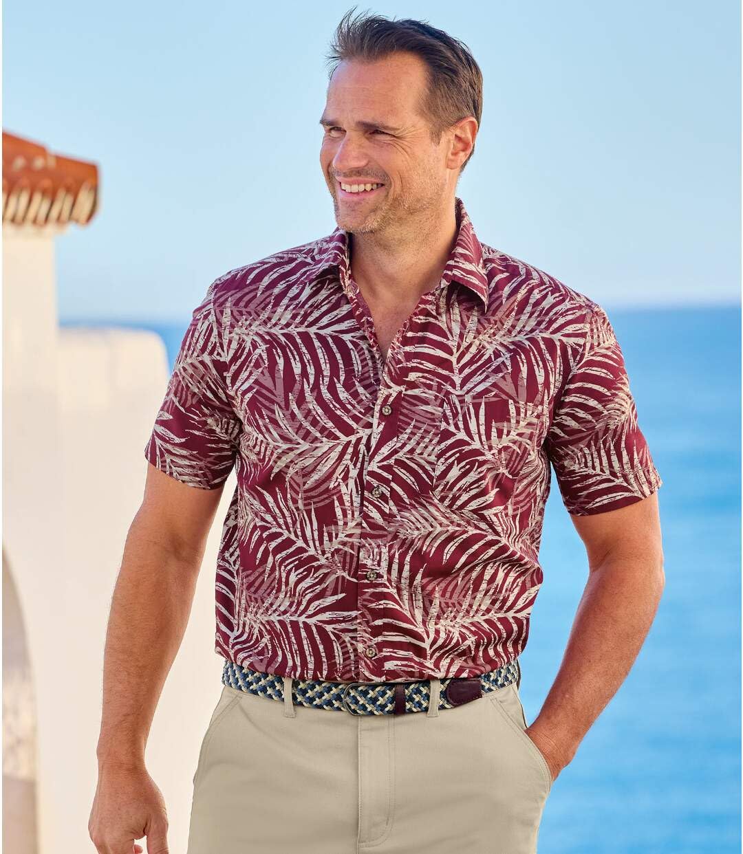 ATLAS FOR MEN - Camicia da Uomo - Manica Corta - Disponibile nelle Taglie Grandi da M a 5XL