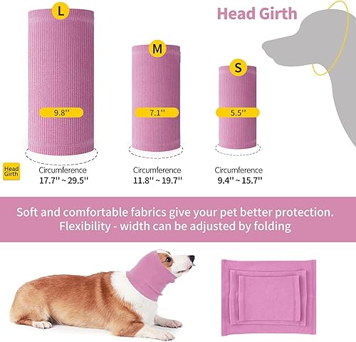 Miniatura 5 de Nanaki Capucha para perro sin solapa, diadema silenciosa para la cabeza de perro, cubierta para la cabeza de perro, no se sacude, protector de oídos