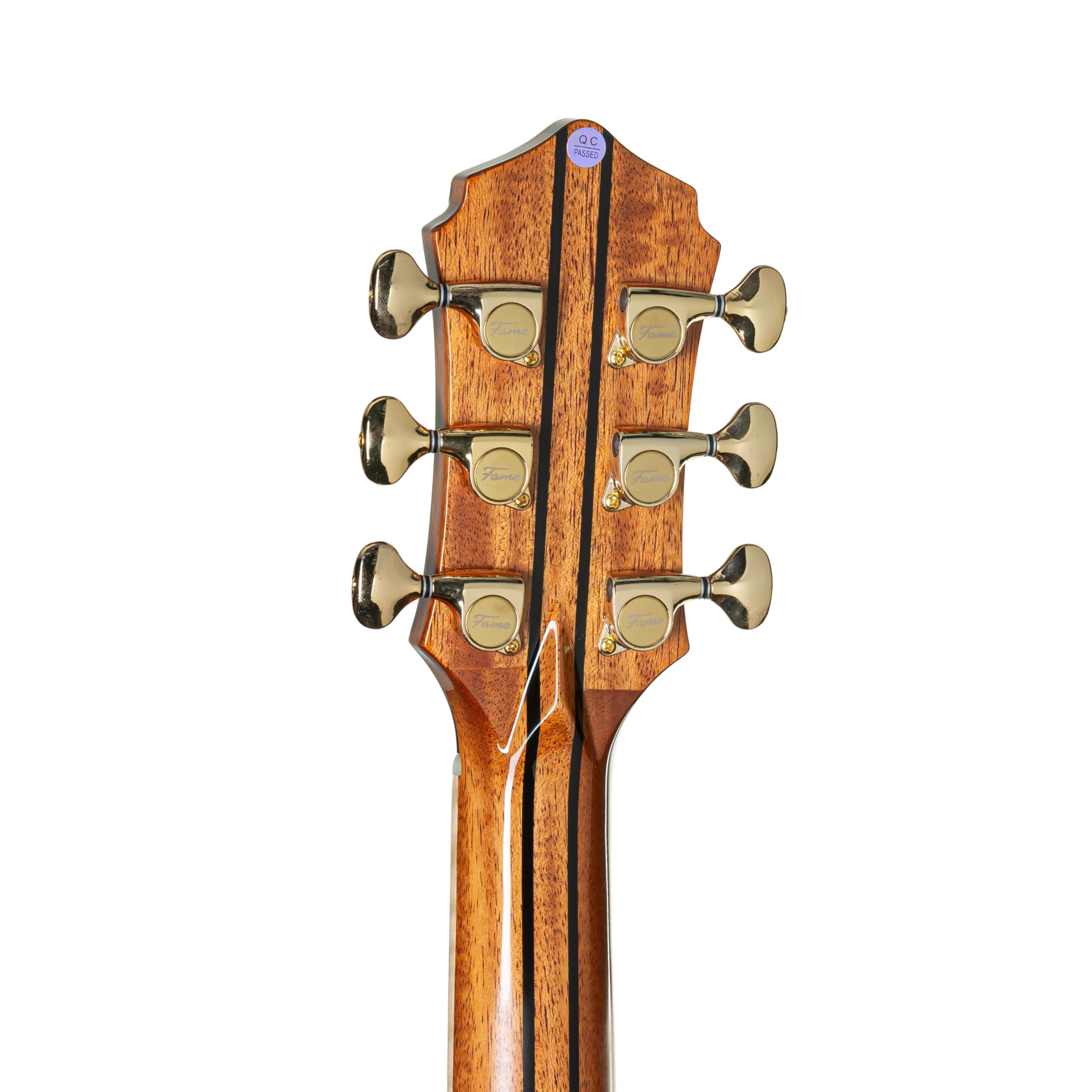 Fame Koa Deluxe Westerngitarre, Akustik-Gitarre mit Tonabnehmer, elektroakustische Gitarre, Grand Auditorium mit Cutaway und Natural Koa Decke