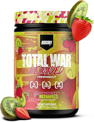 Vista 39 de REDCON1 Total War - Suplemento energético deportivo con citrulina L, ácido málico y extracto de hoja de té verde, unisex, 3.2 g de beta alanina