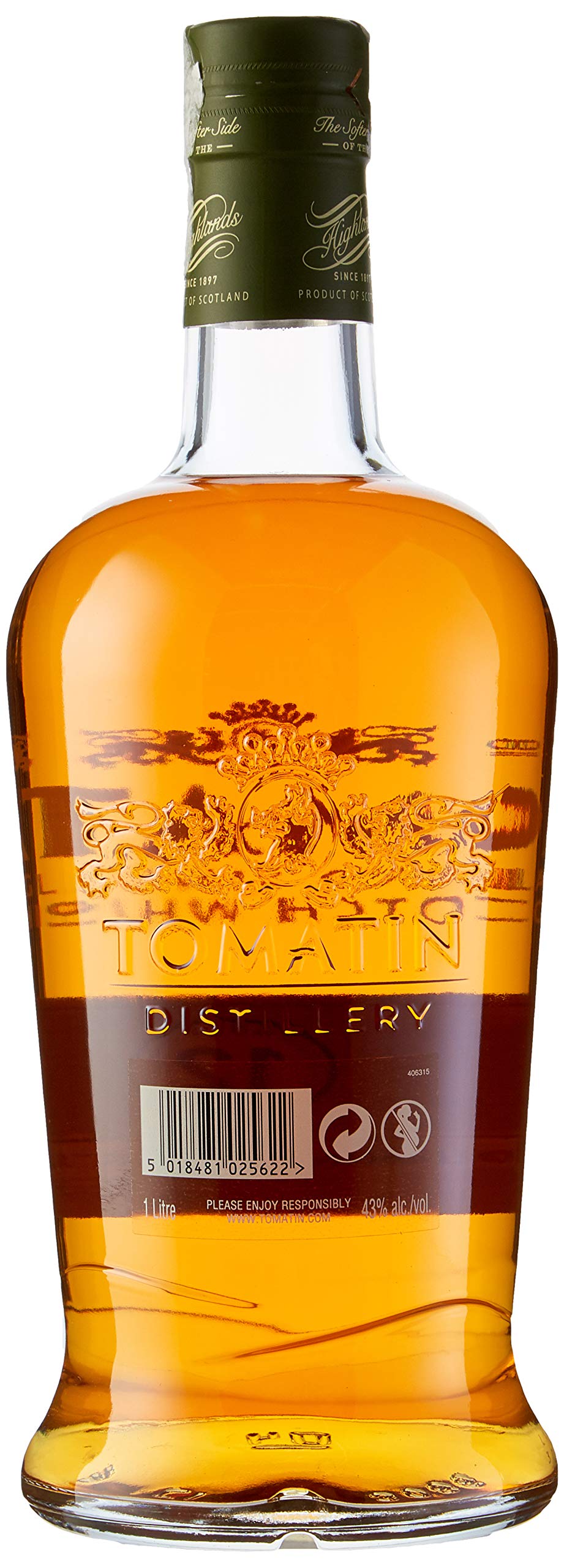 Tomatin 12 Years Old Bourbon & Sherry Casks 43% Vol. 1l in Giftbox