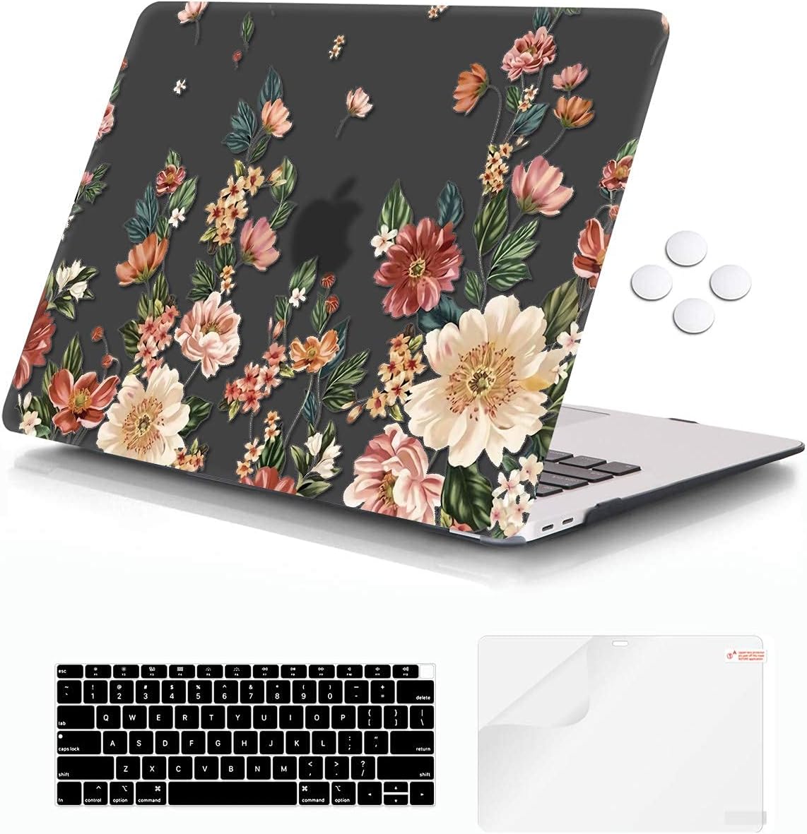 iCasso Compatible with MacBook Air 13 Inch Case 2018-2020 Release A2337 M1/A1932/A2179 with Retina Display Touch ID, Durable Hard Plastic Shell Case and Keyboard Cover