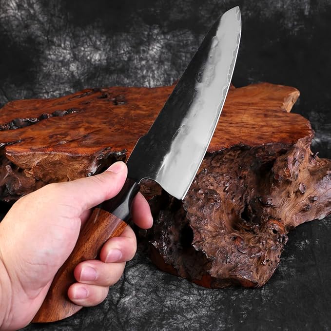 Set Cuchillos Cocina 6 Piezas Acero Inoxidable Madera miniatura 6