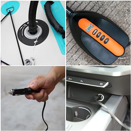 Miniatura 8 de Digital Air Pump 12V Portable, High Pressure Electric Inflator for, Paddle Board, Inflatable Tent - Compact Design, Adjustable Pressure, Travel