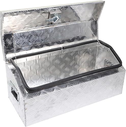 Miniatura 4 de Caja de herramientas de aluminio para remolque de 30 unidades, caja de cofre de camioneta, caja de herramientas de almacenamiento, organizador de