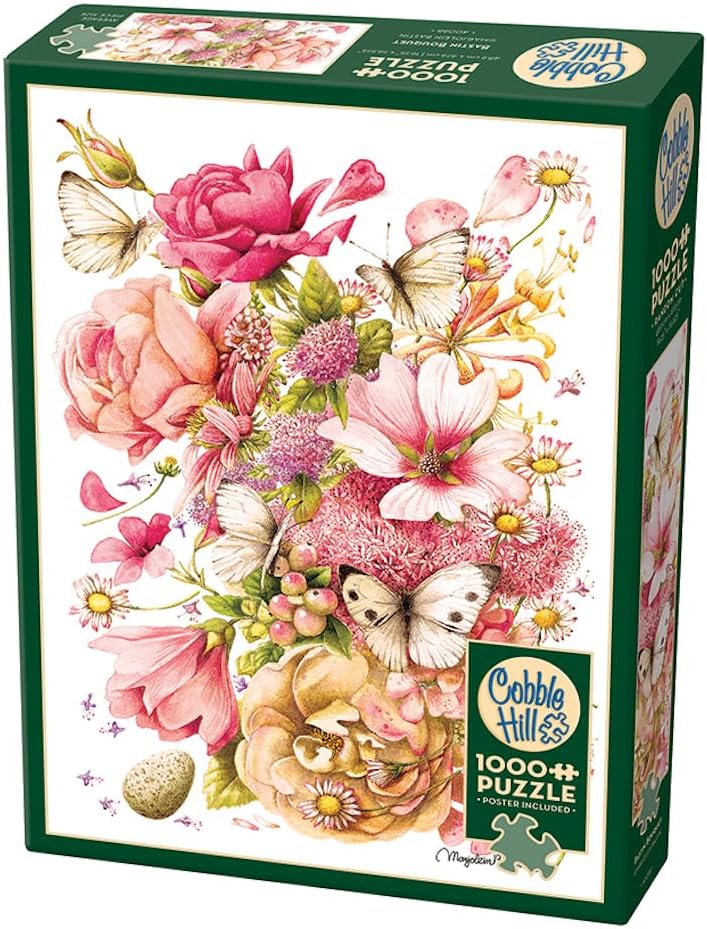 Cobble Hill 1000 Piece Puzzle - Bastin Bouquet - Sample Poster Included