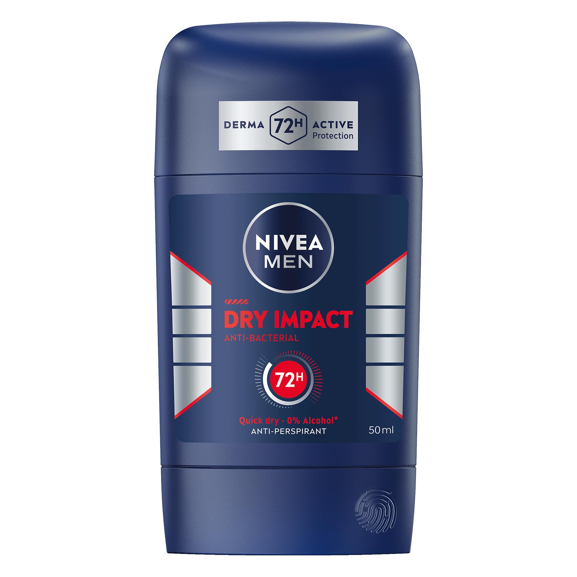 NIVEA MEN Antiperspirant Stick for Men, 48h Protection, Dry Impact, 50ml