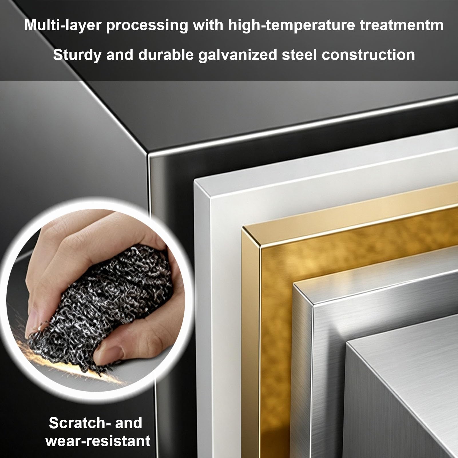 Bandeja De Acero Galvanizado con Ruedas Bloqueables Espesor De 3 Mm | Base Móvil Multiusos Para Macetas, Con Estructura De Vigas De Acero Y Ruedas De Doble Rodamiento(80x80cm)