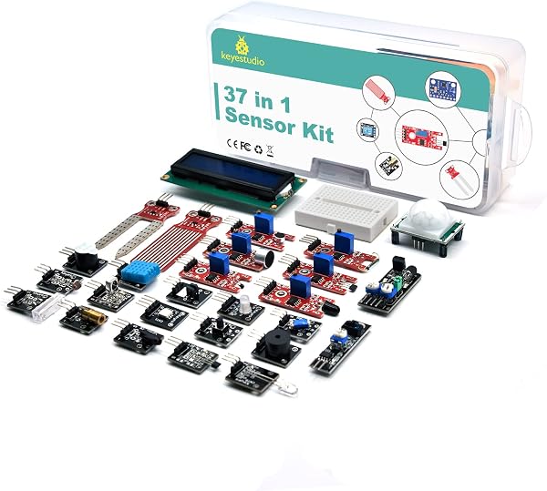 KEYESTUDIO Actualizado 37 en 1 Kit de Módulos de Sensores Compatible con Arduino UNO Mega 2560 Nano Raspberry Pi - 5