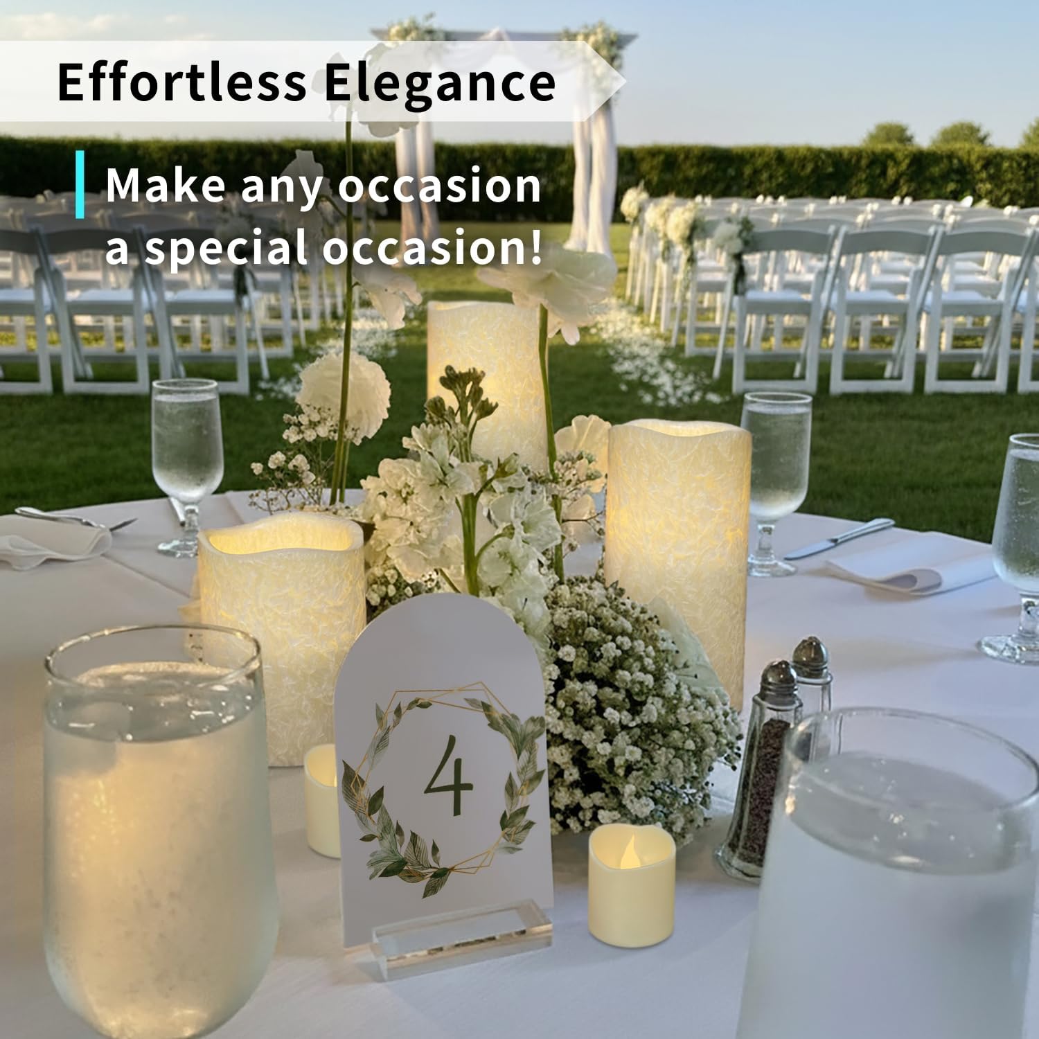 FURORA LIGHTING Ivory Crystallized Real Wax Flickering Candles with Remote and Timer, 4 Pillars and 4 Votives Pack of 8 for Home Décor, Battery Included