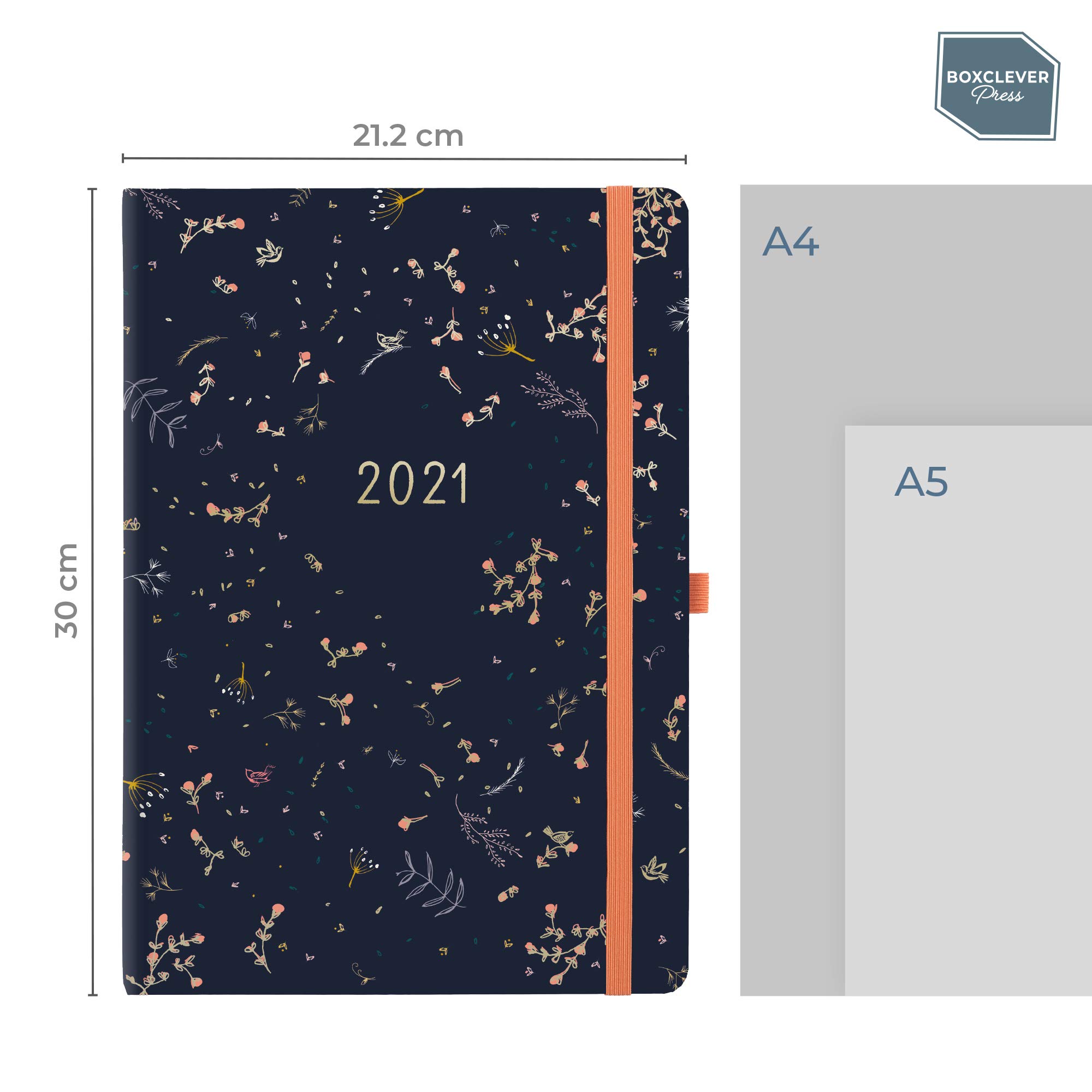 Boxclever Press Everyday 2021 Diary A4. New for 2021! Stunning Weekly