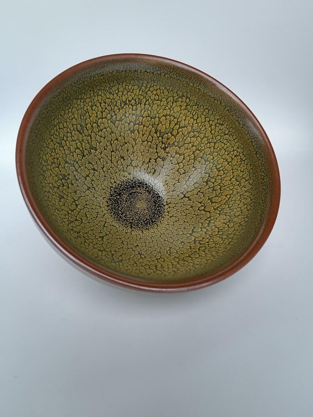 Apingjenz Matcha Tea Bowl, Tenmoku Green Partridge Feature 11.5oz, Kiln Change Jian Ware Chinese Jianzhan, Matcha Tea Cup Ceremony, Authentic Porcelain Chawan