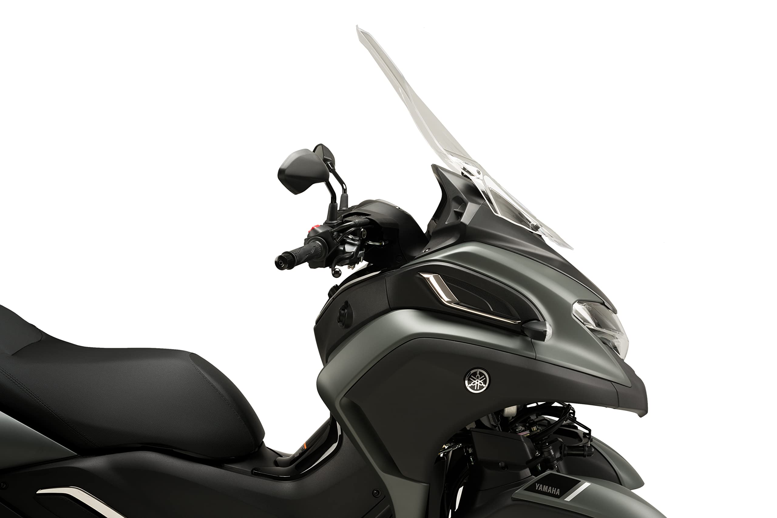 Puig 21120W Pantalla V-Tech Line Touring en acrílico de 4 mm con diseño aerodinámico anguloso para máxima protección y reducción de turbulencias, Transparente