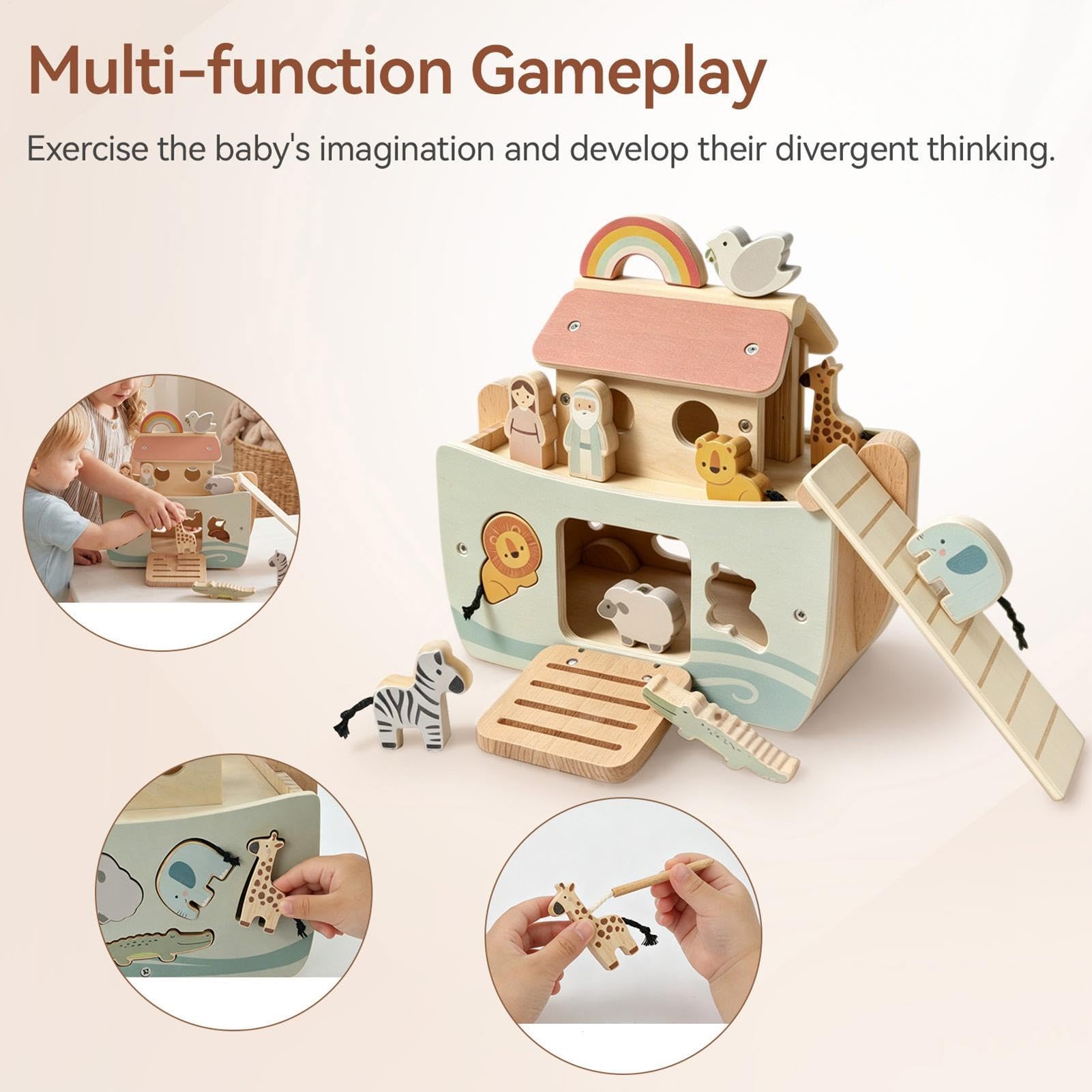 Clasificador Formas Infantiles Juegos Educativos Divertidos Apilamiento | Juguetes De Clasificación De Formas Animales Para Niños Niñas Preescolar Kindergarten Sala Juegos