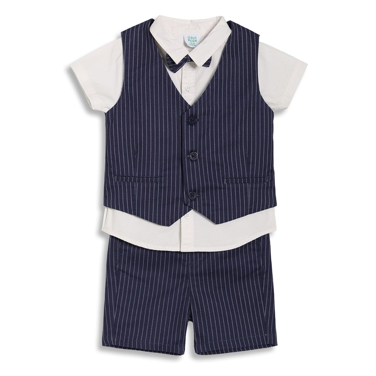 miniklub Kids Half Sleeve Round Neck Woven Cotton Coordinate set, (Navy Blue & White) - Review, Price and Buying Guide