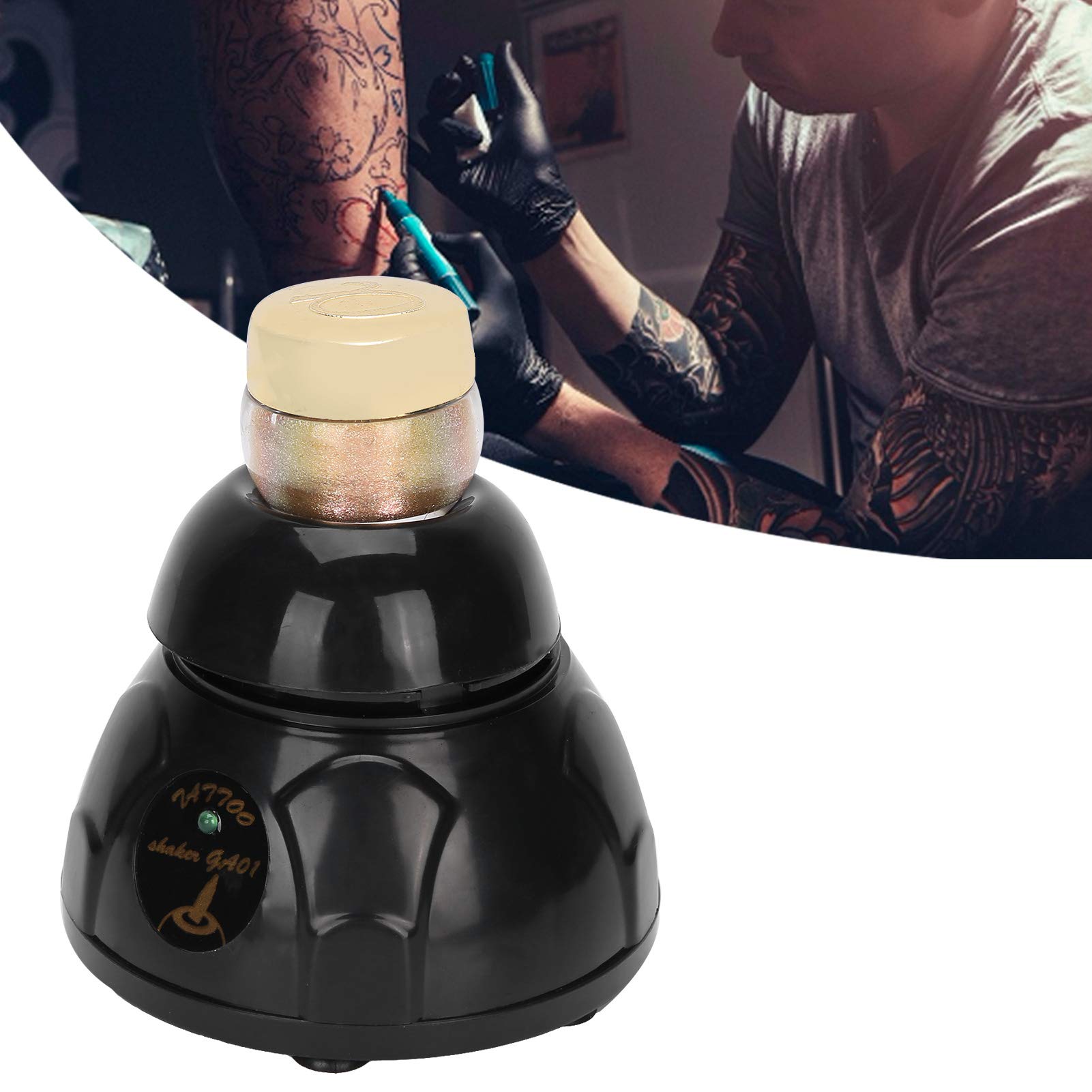 Mini mélangeur d'encre Machine 5200 tr/min Shaker Lab Vortex Shaker, mélangeur de Salon, pour peintures tatouage Pigment encre de tatouage vernis à(European regulations)