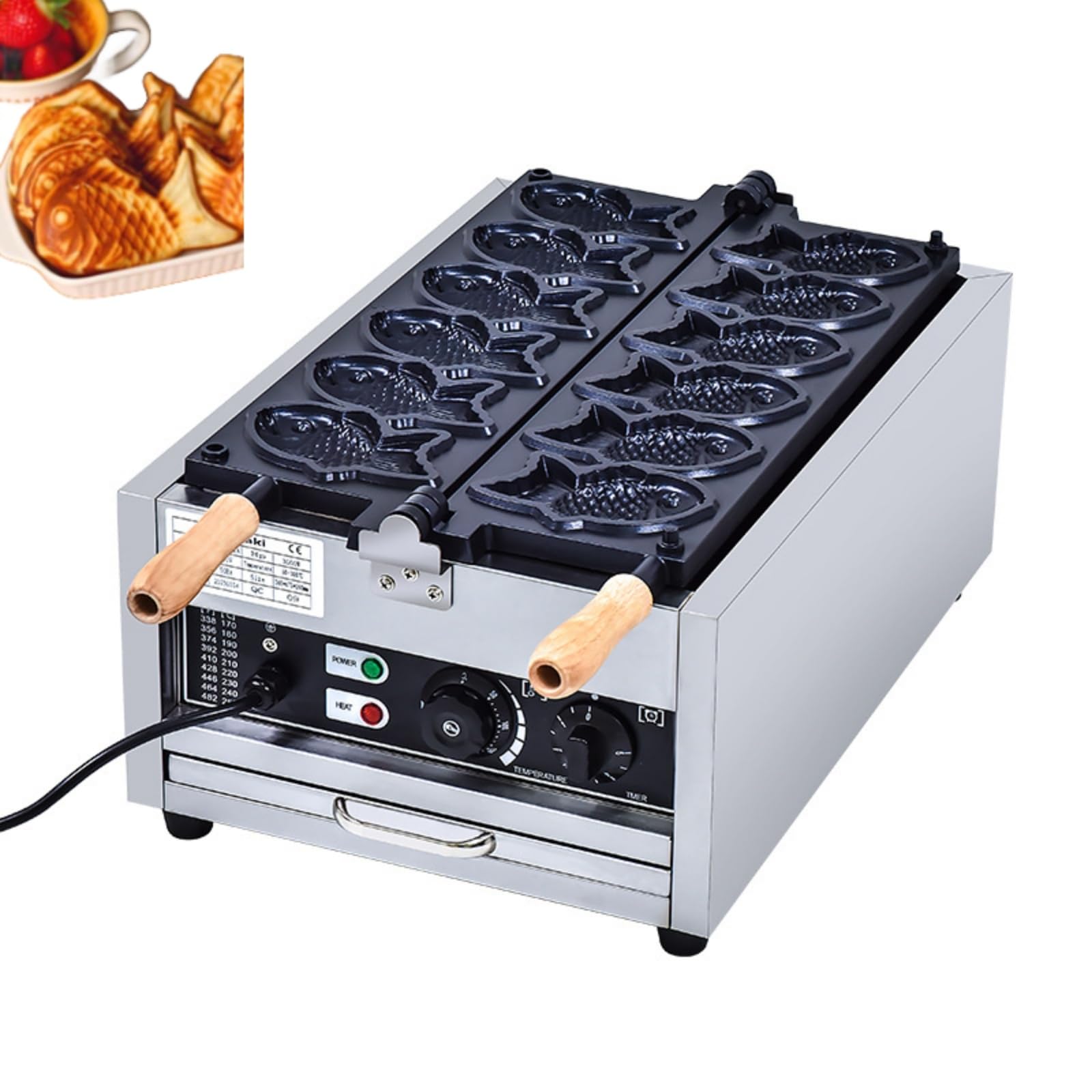 Amazon.co.jp : TVT業務用電熱たい焼き機、業務用電熱たい焼き焼き機