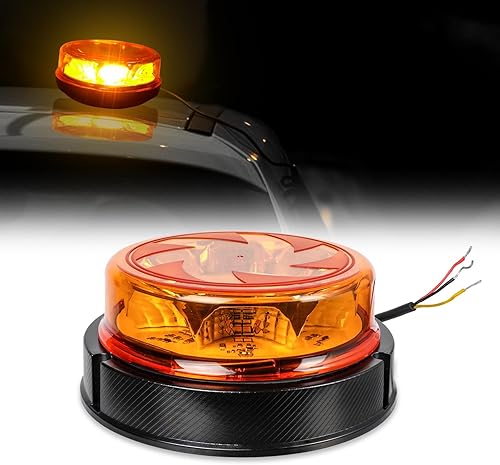 Miniatura 3 de 1 luz estroboscópica para camiones con 25 cables interiores, luz magnética naranja de 12 v24 V, 6 modos para automóvil, camión, UTV, SUV, tractor,