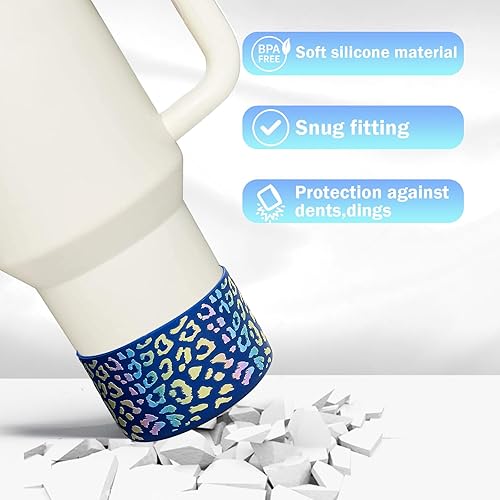 Vista 98 de WK IEASON 2 Pcs Tumbler Bottom Protector Boot for Stanley Quencher Adventure 40oz & Stanley IceFlow 20oz 30oz, Stealth Landing-2.83inch Bottom