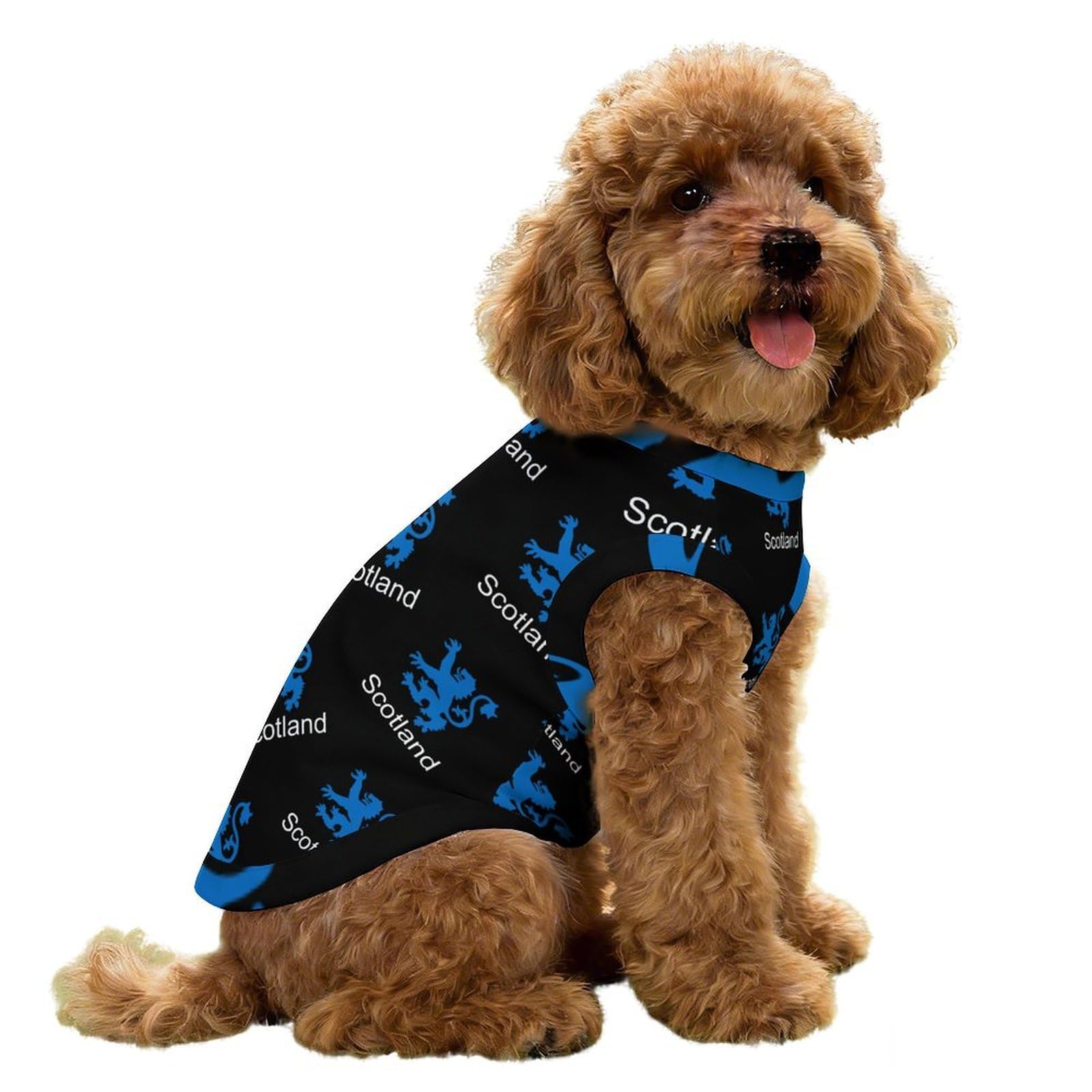 Scotland Lion Dog T Shirt Puppy Costume Clothes Summer Sleeveless Tank Top