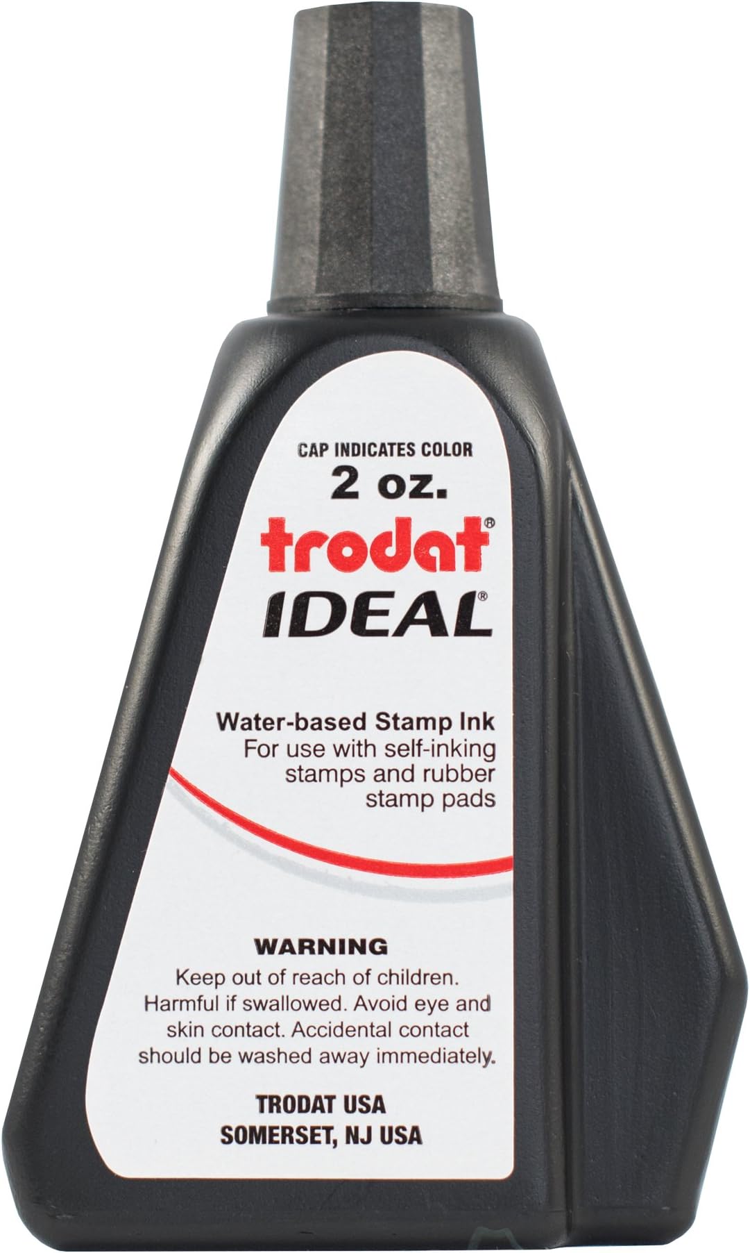 Trodat AS-TRO52734 Ideal Premium Replacement Ink for Use with Most Self Inking and Rubber Stamp Pads, 2 oz, Black