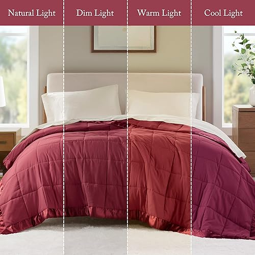 Miniatura 9 de Madison Park Windom - Manta alternativa de plumón, tratamiento prémium 3M Scotchgard que absorbe la humedad, funda de cama ligera y suave para