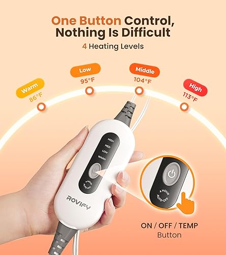 Miniatura 5 de Manta térmica de 2 veces con área densa mayor, manta eléctrica ultra suave y segura con franela Sherpa, manta de calentamiento instantáneo de 4