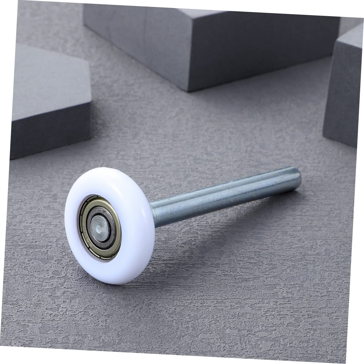 Rulli per Porta da Garage Silenziosi in Nylon con Stelo 45mm 8 Pezzi | Ricambio Bianco, Acciaio Incluso, Installazione Semplice, Scorrimento Fluido e Struttura Leggera