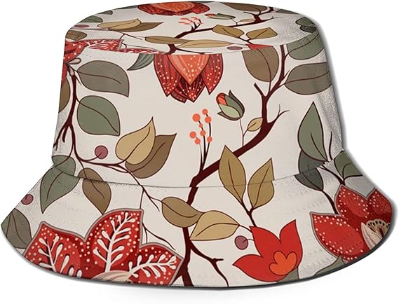 Amazon Co Jp 花のイラスト 帽子 漁師の帽子ユニセックスレトロバケット帽子四季利用可能な折りたたみ帽子 太陽の帽子 抗紫外線ライト野球帽 ロッククライミング 釣り ゴルフの運転 ランニング 屋外の漁師の帽子 ファッション