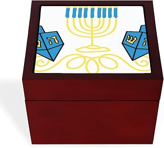 CafePress Hanukkah Memory Keepsake Jewelry Box, 5"x5"x3.75"