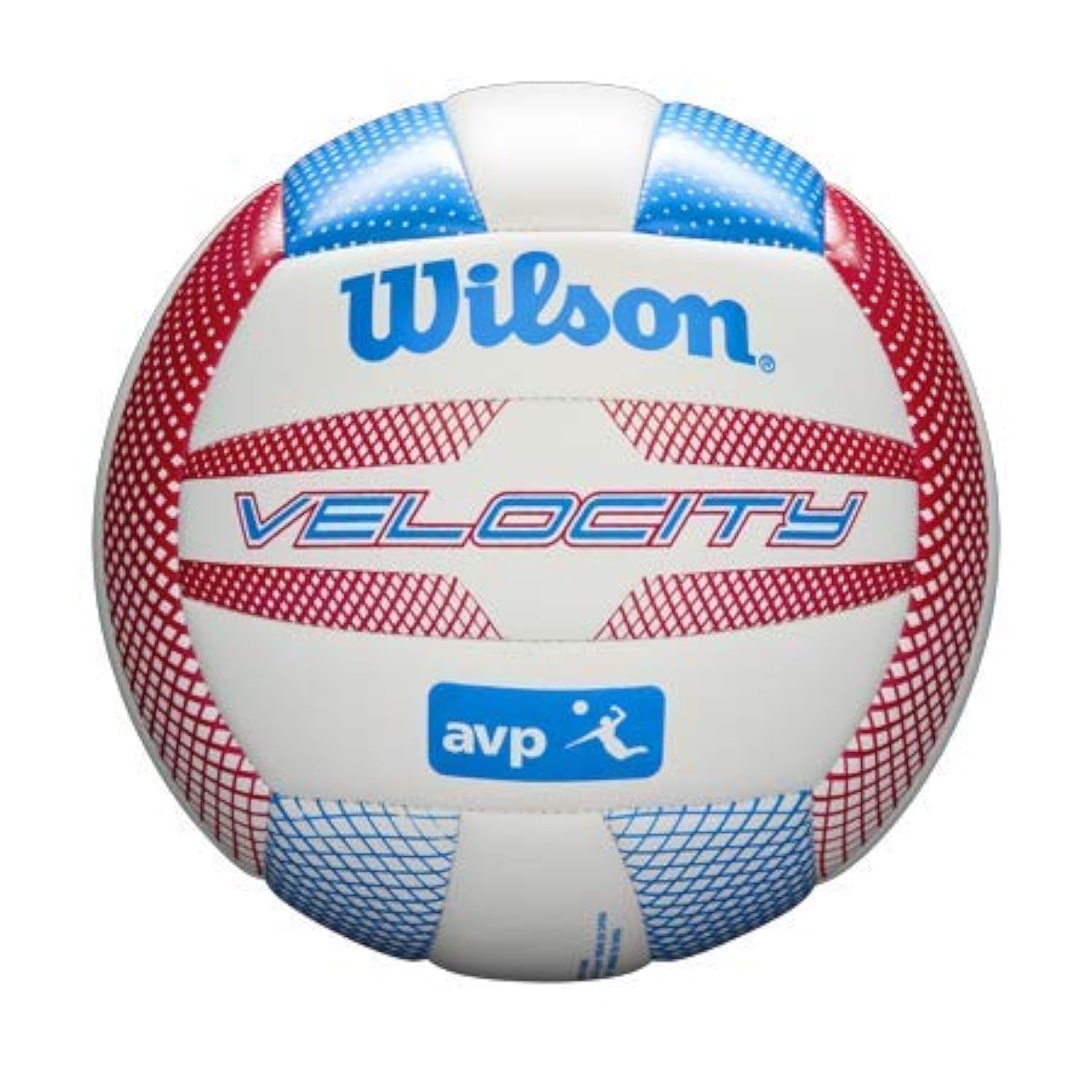 Wilson - AVP Velocity Volleyball - Beach Recreational Ball - Official Size (Red/Blue)